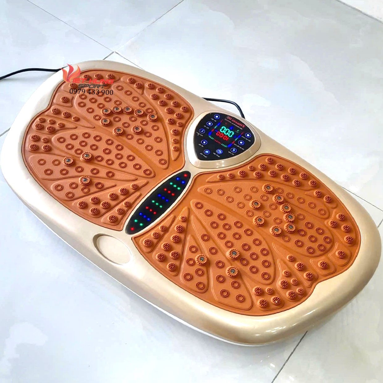 Máy Rung Giảm Mỡ Toàn Thân Fitness 680: Công Suất 400W Tốc Độ 999 - Nâu